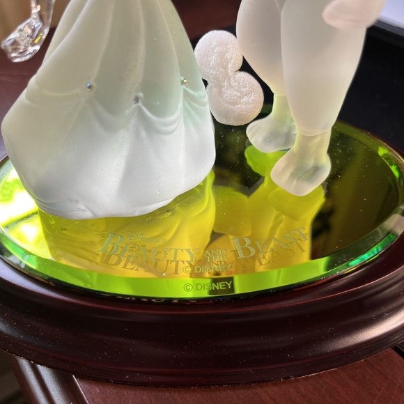 1998 Disney Parks Beauty the Beast Glass Figurine Arribas Crystal $225 Cost RARE - Picture 6 of 7